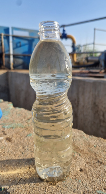 Effluent sample after aeration upgrade